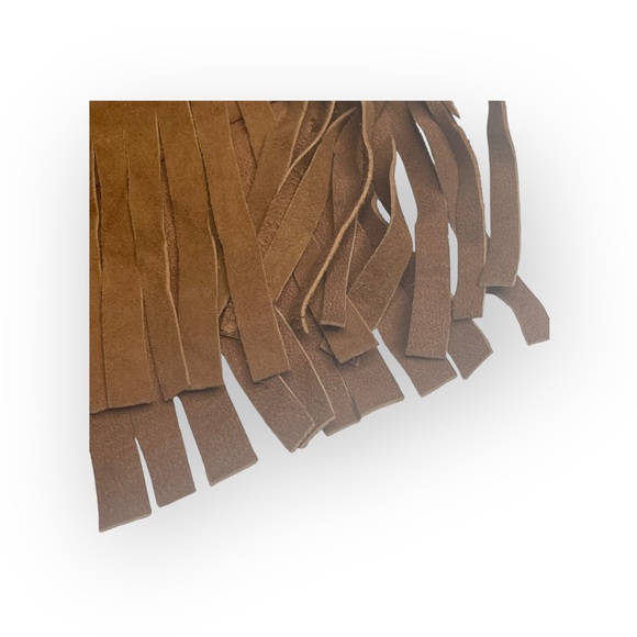 new One Teaspoon 𖤐 Morrison Festival Boho Fringed Suede Shorts 𖤐 Tan 𖤐 S 8AU - Picture 6 of 16